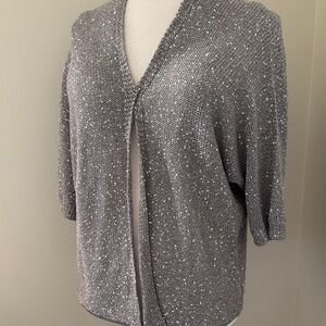 Apt 9 Sequined Open-front Batwing Cardigan